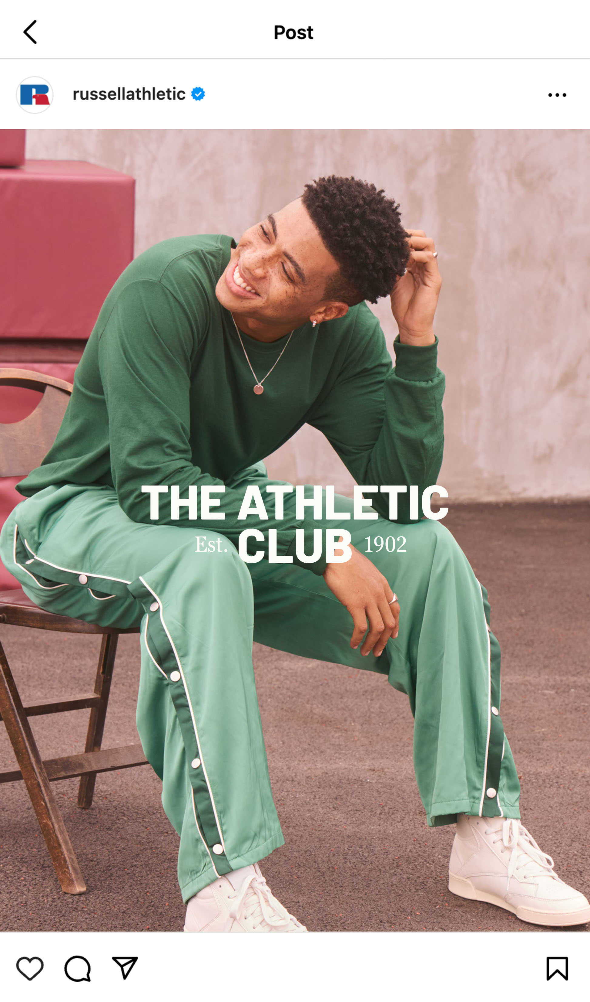 Russell Athletic digital campaign and social content design by The Charles Group showcasing brand refresh creative