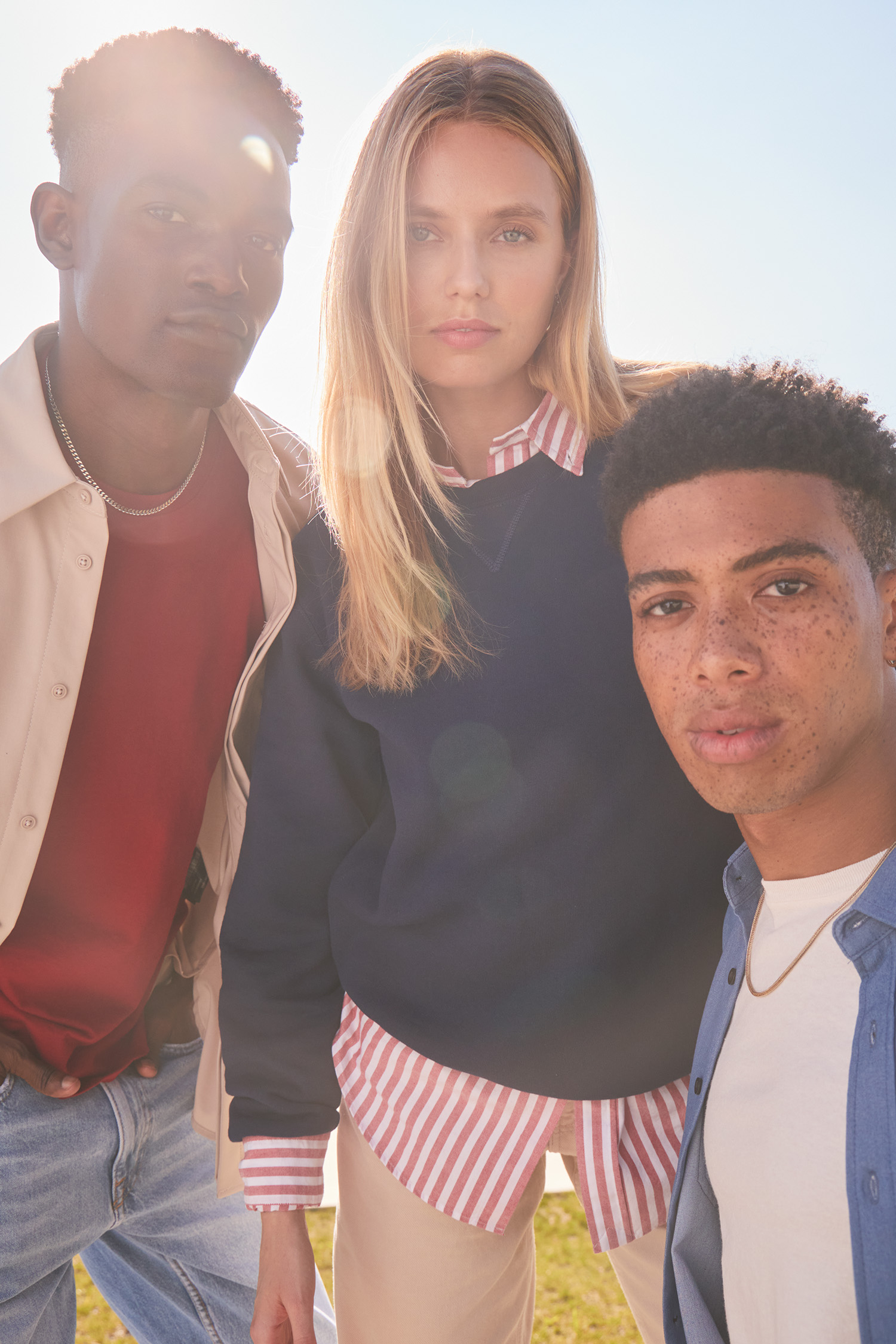 Russell Athletic campaign photoshoot featuring athletes in team apparel, produced by The Charles Group