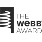 "Webby Award badge — The Charles Group recognition for best branded editorial experience"