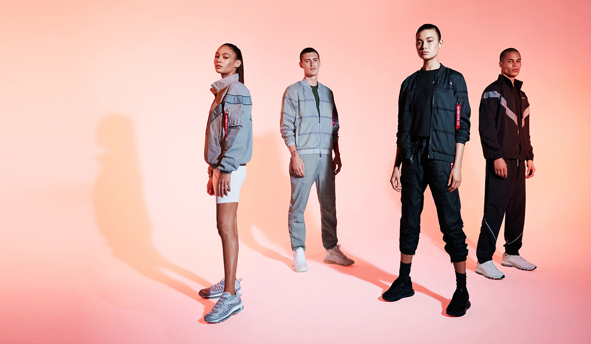 Alpha Industries SS20 military-inspired athletic wear campaign hero image