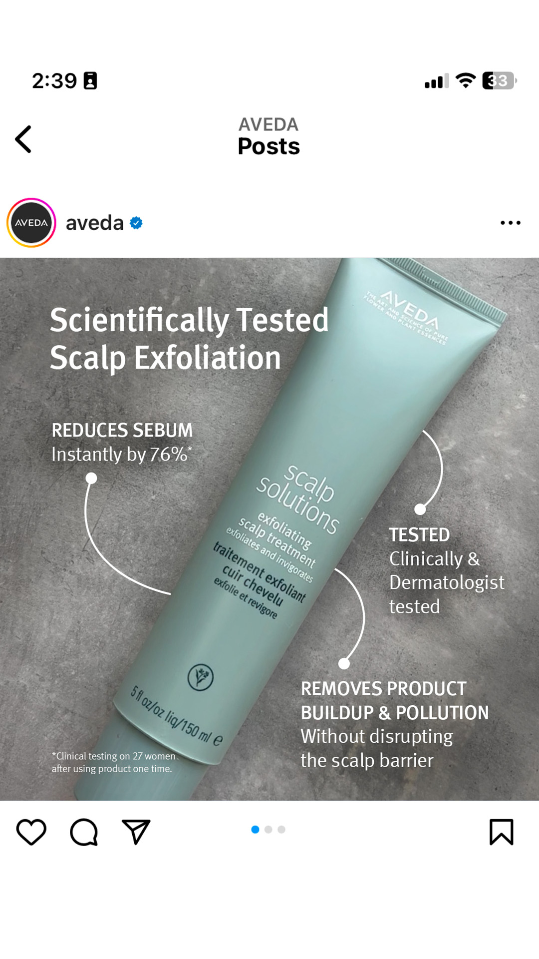 Aveda Scalp Solutions North America campaign asset featuring product and botanical storytelling, by The Charles Group