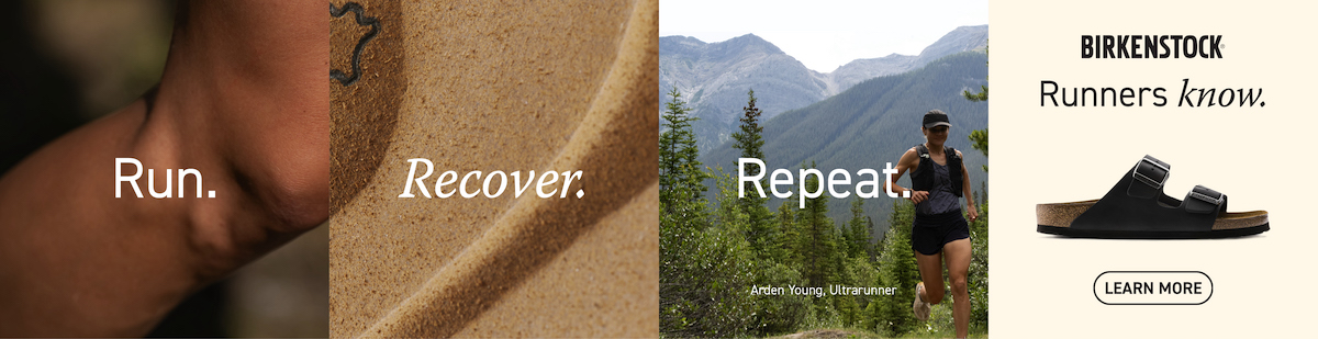 Birkenstock paid media banner ad targeting runners, created by The Charles Group