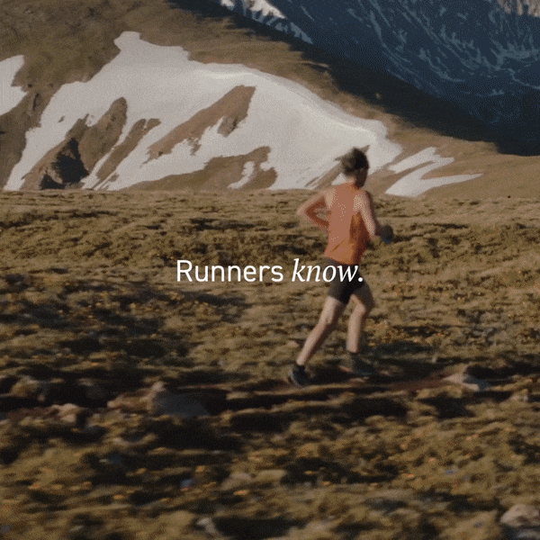 Birkenstock social ad highlighting runner recovery messaging