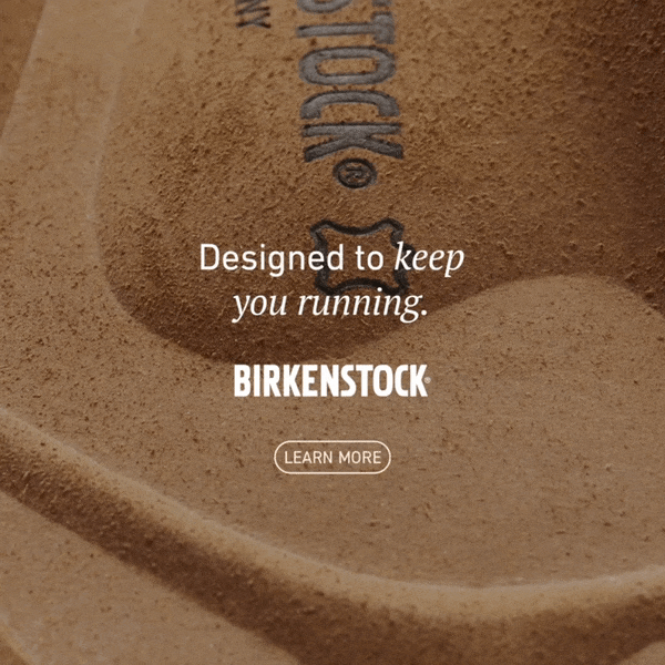 Birkenstock paid social ad from The Charles Group runner campaign