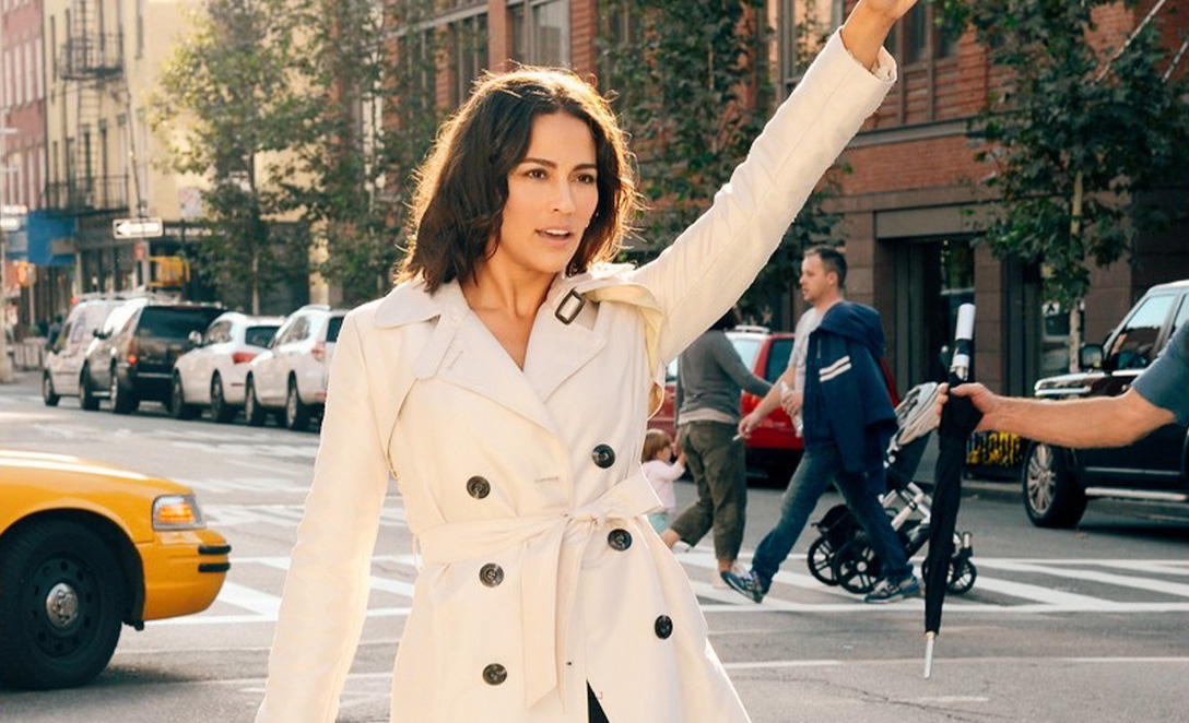 Paula Patton in an Ellen Tracy fashion campaign portrait, part of the brand's 60th anniversary digital overhaul by The Charles Group