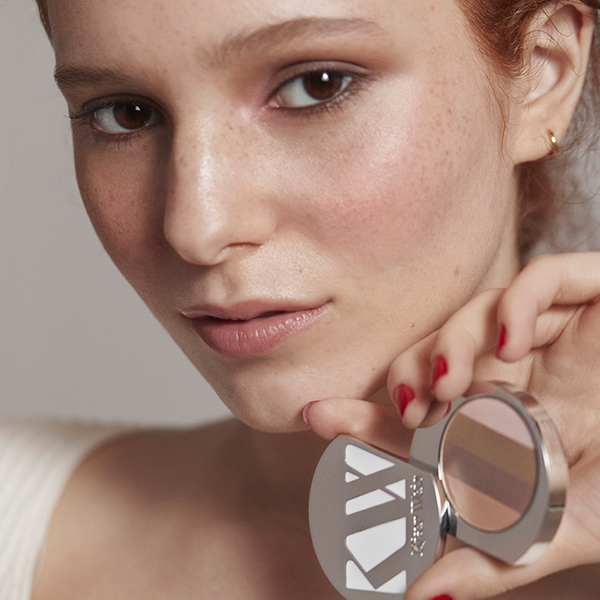 Second beauty close-up of eye wearing Kjaer Weis Quadrant eyeshadow look, from The Charles Group's paid media creative campaign
