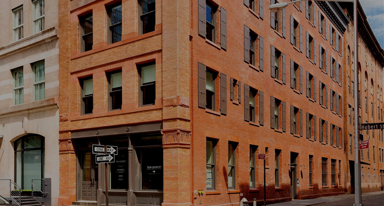KLM Equities property at the corner of Hubert Street in Tribeca, NYC