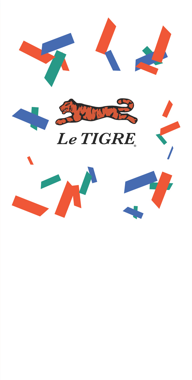Le Tigre digital display banner with color-block polo and brand-forward layout, by The Charles Group