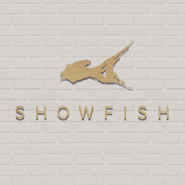 Showfish restaurant website homepage design on desktop screen, built by The Charles Group