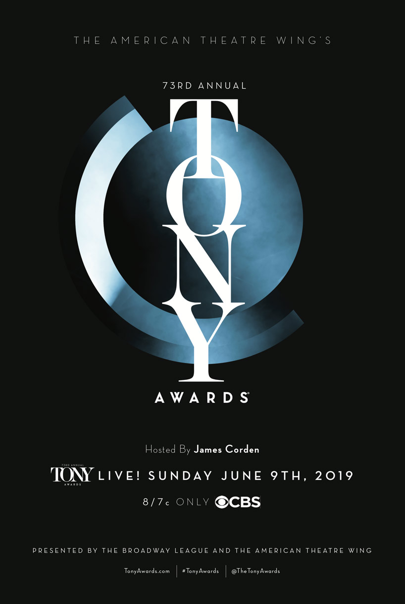 73rd Annual Tony Awards official broadcast key art for CBS, produced as part of The Charles Group digital campaign