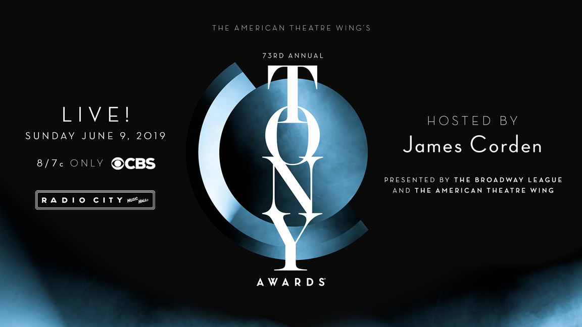 Tony Awards 2019 digital signage displayed at Radio City Music Hall, designed by The Charles Group