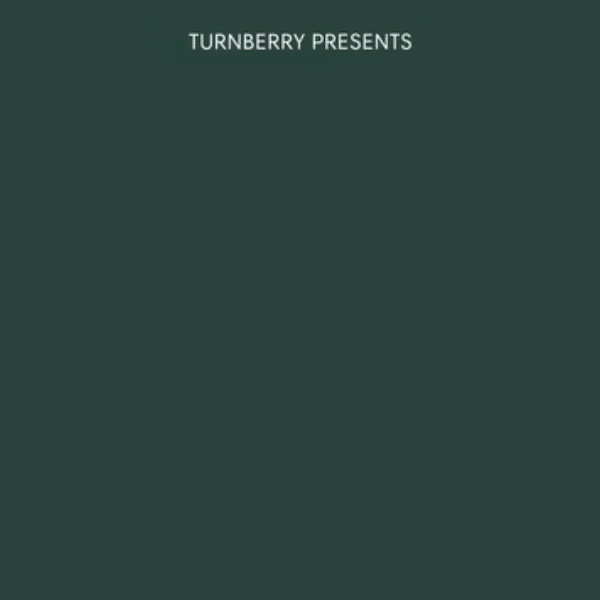 Turnberry brand title card for One Park Tower reading 'Turnberry Presents the…' in elegant type on deep green