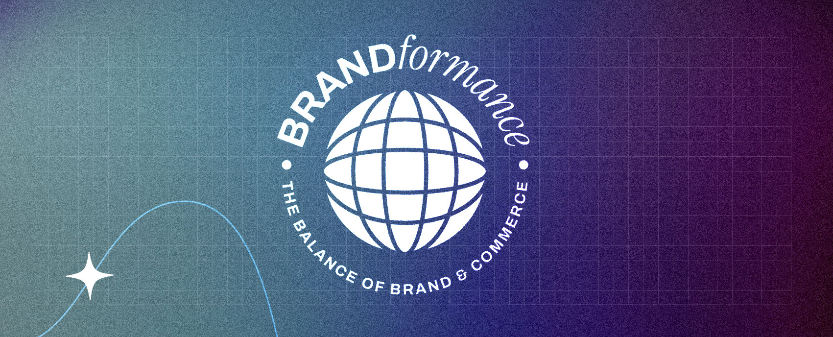 BRANDformance globe badge — The Balance of Brand & Commerce